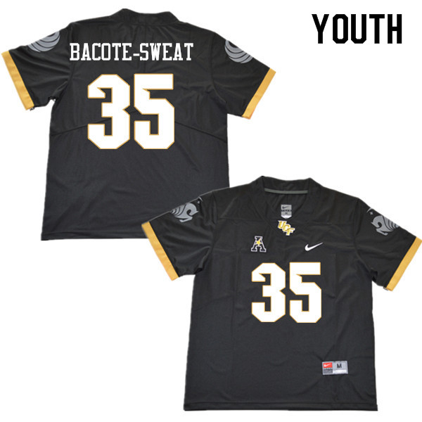 Youth #35 Dedrion Bacote-Sweat UCF Knights College Football Jerseys Sale-Black - Click Image to Close